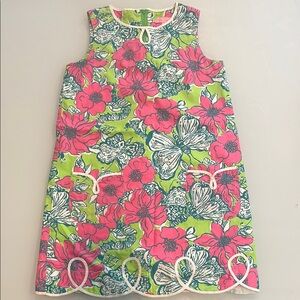 Lily Floral Kids Dress in Pink and Green